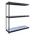 thumbnail image 1 of Hallowell DRHC721884-3A-E-ME Rivetwell, Double Rivet Boltless Shelving with Center Support 72 in. W x 18 in. D x 84 in. H 708 Midnight Ebony 3 Levels, 1 of 1