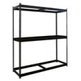 thumbnail image 1 of Hallowell DRHC962484-3A-ME Rivetwell, Double Rivet Boltless Shelving with Center Support 96 in. W x 24 in. D x 84 in. H 708 Midnight Ebony 3 Levels, 1 of 1