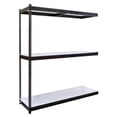 thumbnail image 1 of Hallowell DRHC963084-3A-ME Rivetwell, Double Rivet Boltless Shelving with Center Support 96 in. W x 30 in. D x 84 in. H 708 Midnight Ebony 3 Levels, 1 of 1