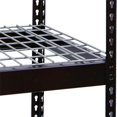thumbnail image 1 of Hallowell DRHCWL7230ME Rivetwell, Double Rivet Boltless Shelving with Center Support 72 in. W x 30 in. D 708 Midnight Ebony 1 Level Includes Wire Deck Decking, 1 of 1