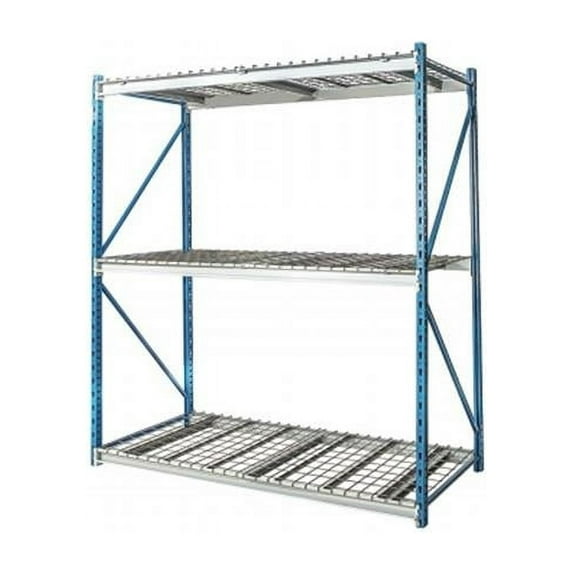 Hallowell HBR6048123-3S-WW-PB 60 W x 48 D x 123 H in. Bulk Storage Rack Starter Unit - Steel