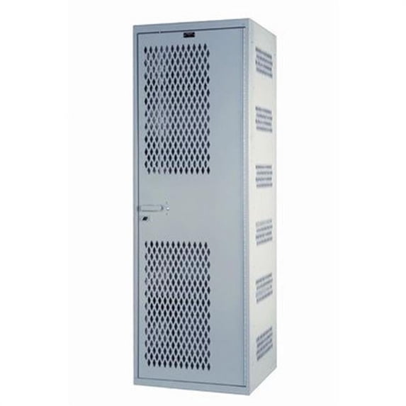 Hallowell HTA422-1AS-PL Hallowell SecurityMax Locker, 24 in. W x 22 in. D x 72 in. H, 711 Platinum, Single Tier, 1-Wide, All-Welded
