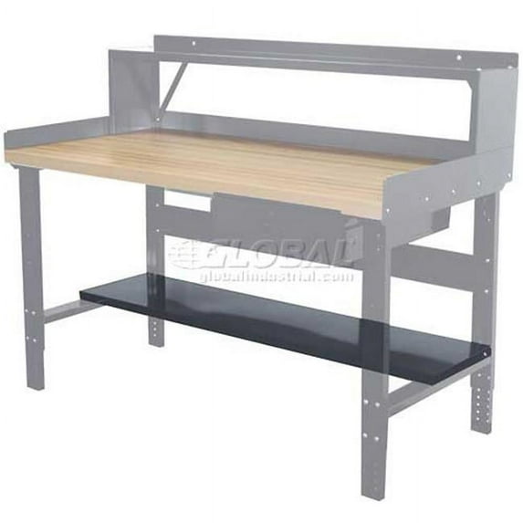 Hallowell HWB-LS-72ME Hallowell Workbench Lower Shelf, 72 in. W x 12 in. D, 708 Midnight Ebony