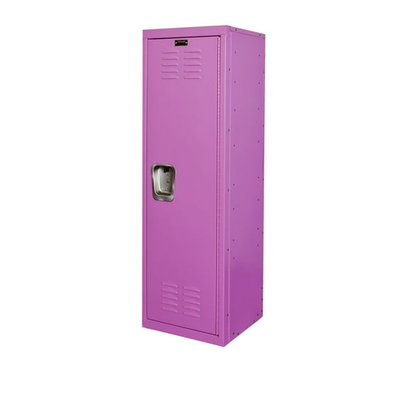 Hallowell Kid Locker, 15"W x 15"D x 48"H, 1133 Bubble Gum (pink), Single Tier, 1-Wide, Knock-Down CA2