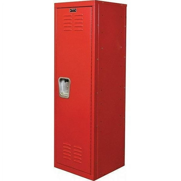 Wardrobe Locker, 15 in W, 15 in D, 48 in H, (1) Tier, (1) Wide, Red
