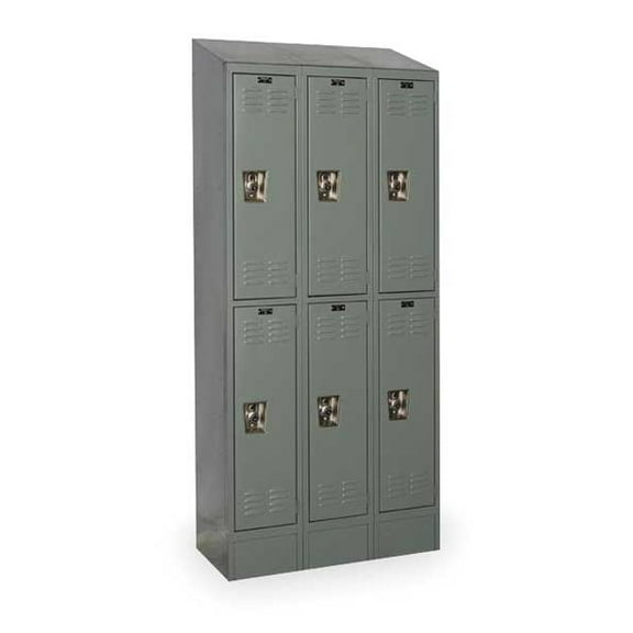 Hallowell Lckr,2x3Lckr,Drk Gry,84"x36"x18",Assm URB3288-2ASB-HG