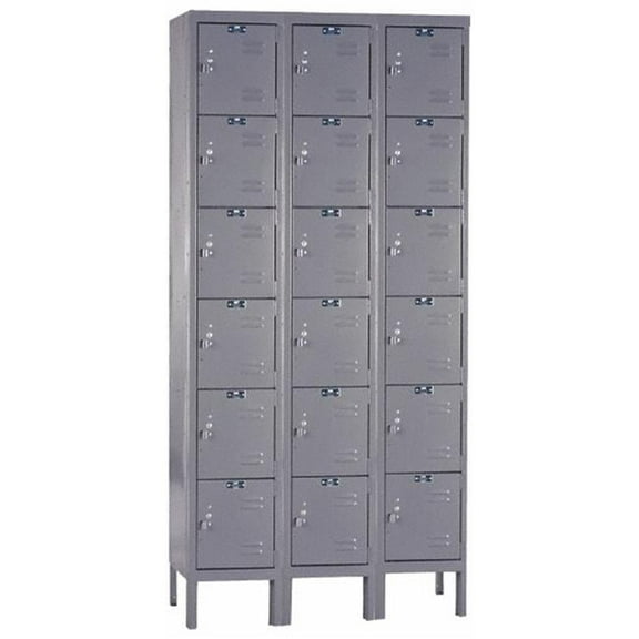 Hallowell MRO65171068 78 x 36 x 18 in. 18 Door Openings Premium Box Lockers, Gray