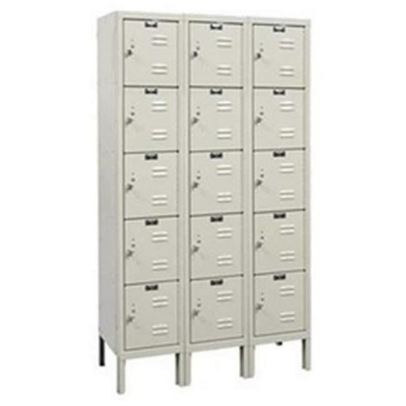 Hallowell U1228-6HV-A-PT Hallowell Heavy-Duty Ventilated - HDV - Locker, 12 in. W x 12 in. D x 78 in. H, 729 Parchment, 6-Tier, 1-Wide, Assembled