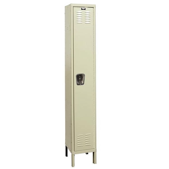 Hallowell U1288-1A-PT Hallowell Premium Locker, 12 in. W x 18 in. D x 78 in. H, 729 Parchment, Single Tier, 1-Wide, Assembled
