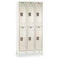 thumbnail image 1 of Hallowell U3228-2G-A-PT Hallowell Galvanite Locker, 36 in. W x 12 in. D x 78 in. H, 729 Parchment, Double Tier, 3-Wide, Assembled, 1 of 1