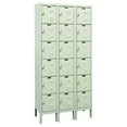 thumbnail image 1 of Hallowell U3288-6G-PT Hallowell Galvanite Locker, 36 in. W x 18 in. D x 78 in. H, 729 Parchment, 6-Tier, 3-Wide, Knock-Down, 1 of 1