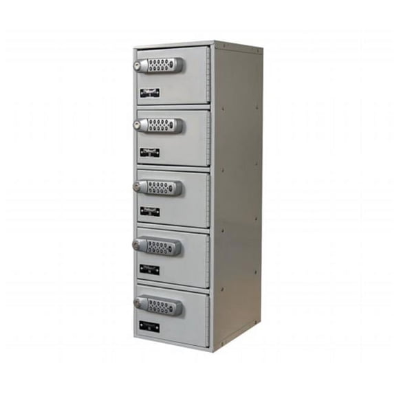 Hallowell UCTL192-30-5A-E-PL 9 W x 12 D x 30.5 H in. Cell Phone & Tablet Locker - Light Gray