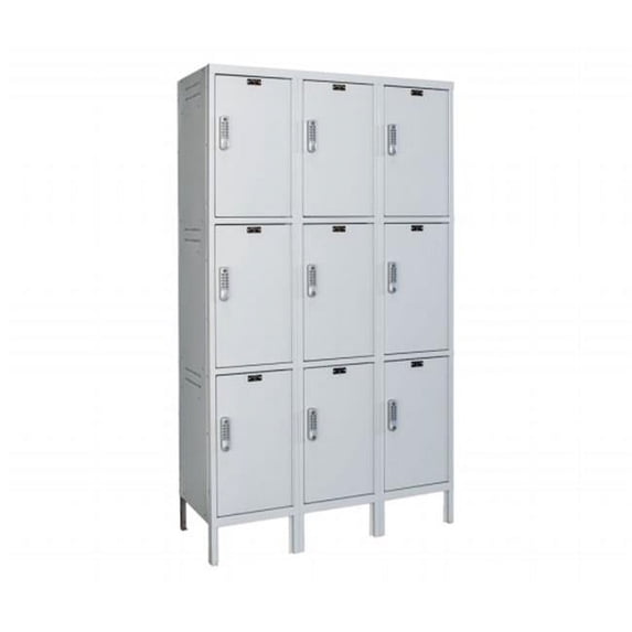 Hallowell UELBP3888-3A-PL 54 W x 18 D x 78 H in. Laptop & Backpack Locker - Platinum