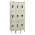 thumbnail image 1 of Hallowell UH3288-3PT Hallowell Value Max Locker, 36 in. W x 18 in. D x 78 in. H, 729 Parchment, Triple Tier, 3-Wide, Knock-Down, 1 of 1