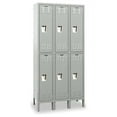 thumbnail image 1 of Hallowell UMS3588-2PL 45 in. W MedSafe Locker - Platinum - Antimicrobial  Double Tier  3-Wide  Knock-Down, 1 of 1