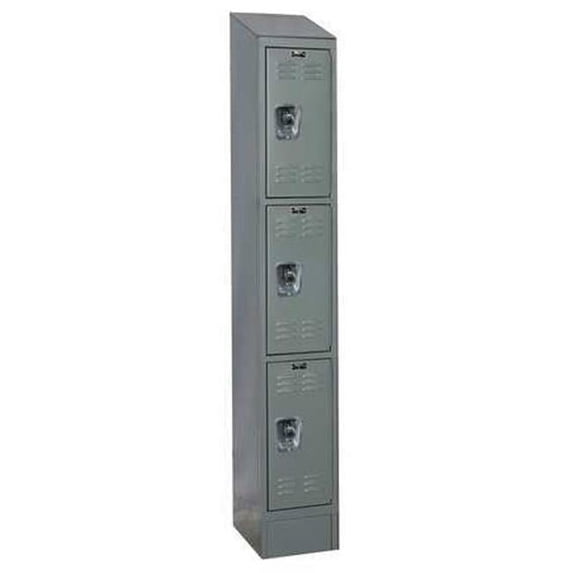 Hallowell URB1228-3ASB-HG Hallowell ReadyBuilt II Locker, 12 in. W x 12 in. D x 78 in. H,