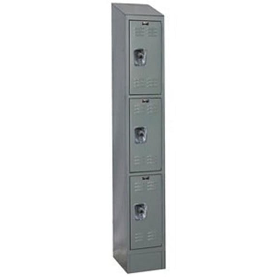 Hallowell URB1288-3ASB-HG Hallowell ReadyBuilt II Locker, 12 in. W x 18 in. D x 78 in. H,