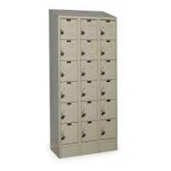 Hallowell URB1288-6ASB-PT Hallowell ReadyBuilt II Locker, 12 in. W x 18 in. D x 78 in. H, 729 Parchment, 6-Tier, 1-Wide, Assembled