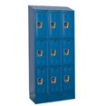 thumbnail image 1 of Hallowell URB3228-3ASB-MB Hallowell ReadyBuilt II Locker, 36 in. W x 12 in. D x 78 in. H, 707 Marine Blue, Triple Tier, 3-Wide, Assembled, 1 of 1