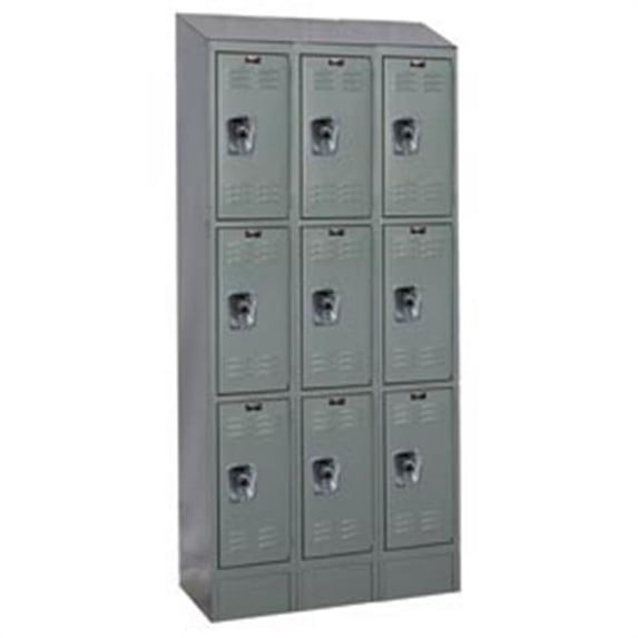 Hallowell URB3258-3ASB-HG Hallowell ReadyBuilt II Locker, 36 in. W x 15 in. D x 78 in. H,