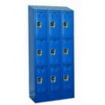 thumbnail image 1 of Hallowell URB3288-3ASB-MB Hallowell ReadyBuilt II Locker, 36 in. W x 18 in. D x 78 in. H, 707 Marine Blue, Triple Tier, 3-Wide, Assembled, 1 of 1