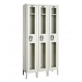thumbnail image 1 of Hallowell USV3228-1PT Hallowell Safety-View Locker, 36 in. W x 12 in. D x 78 in. H, 729 Parchment, Single Tier, 3-Wide, Knock-Down, 1 of 1
