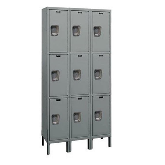 Hallowell UY3258-3A-HG Hallowell Maintenance-Free Quiet - MFQ - Locker, 36 in. W x 15 in. D x 78 in. H,