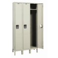 thumbnail image 1 of Hallowell UY3518-1A-PT Hallowell Maintenance-Free Quiet - MFQ - Locker, 45 in. W x 21 in. D x 78 in. H, 729 Parchment, Single Tier, 3-Wide, Assembled, 1 of 1