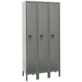 thumbnail image 1 of Hallowell UY3848-1A-PT Hallowell Maintenance-Free Quiet - MFQ - Locker, 54 in. W x 24 in. D x 78 in. H, 729 Parchment, Single Tier, 3-Wide, Assembled, 1 of 1