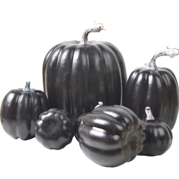 RXMEKW Halloween Decorations 7 Piece Thanksgiving Foam Pumpkin Sets, Large Model Decorations