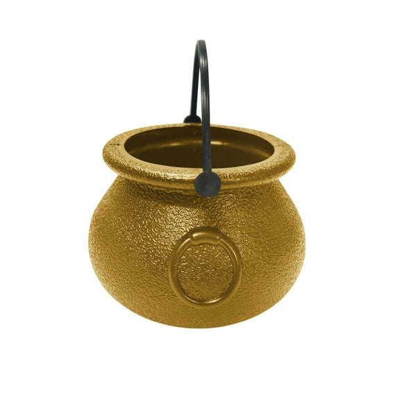 RXMEKW Halloween Decorations Plastic Witch Cauldron Candy Bowl Holder with Handle, Halloween "Trick Or Treat" Party Supply (No Candy included)