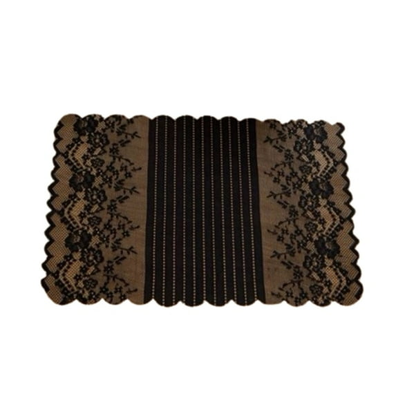 RXMEKW Halloween Party Decorations French Lace Table Runners: Hollowed-Out Tableware Pads with Five Drawers