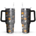thumbnail image 1 of Hallowmas (186) Pumpkin Ghost Boo Witch Spider Web 40oz Stainless Steel Vacuum Insulated Tumbler with Lid and Straw for Water Iced Tea Coffee Smoothie and More Halloween Gifts, 1 of 7