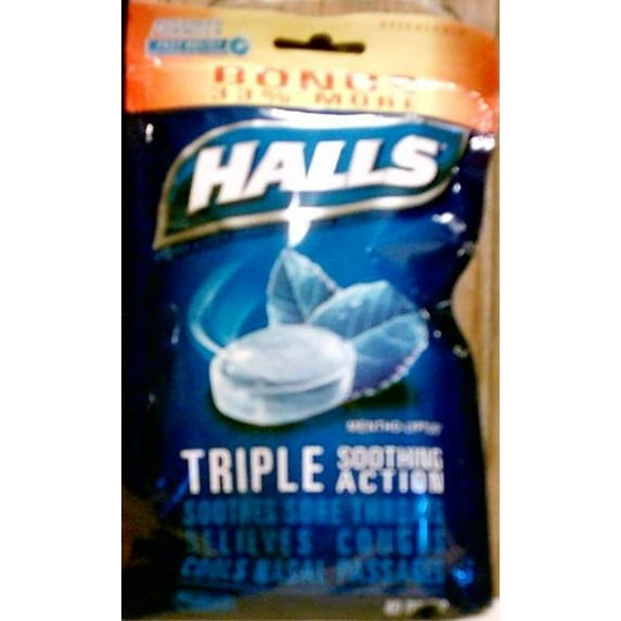 Mondelez Halls Cough Suppressant/Oral Anesthetic, 40 ea