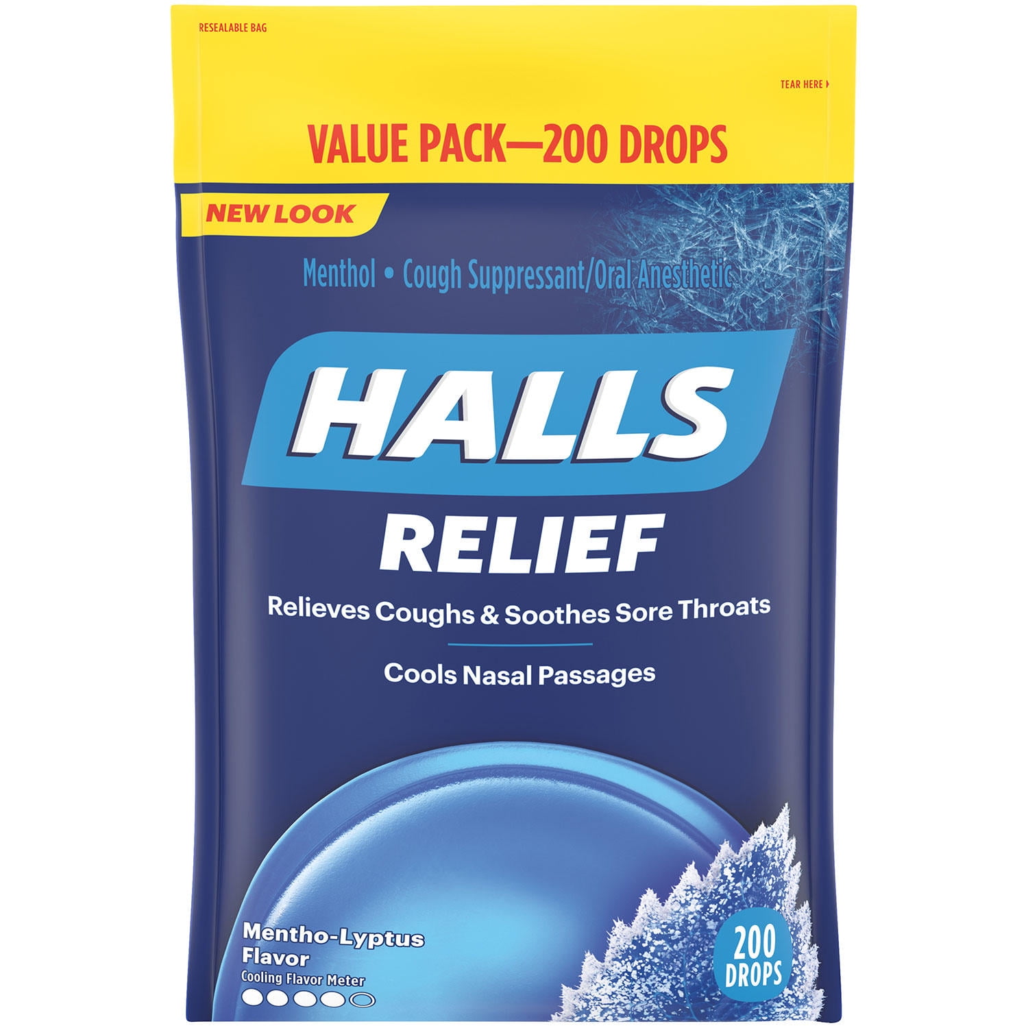 Halls Advanced Vapor Cough Drops MenthoLyptus, 200 Count