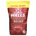 thumbnail image 1 of Halls Cough Suppressant/Oral Anesthetic Cough Drops - Cherry (200 Count), 1 of 5
