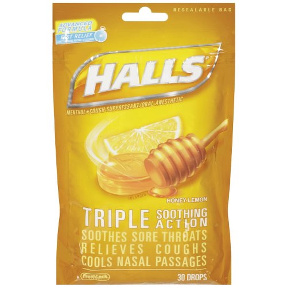 Halls Cough Suppressant/oral Anesthetic Drops (Pack of 12)