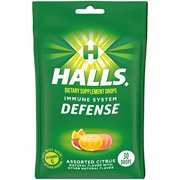 Halls Defense Vitamin C Assorted Citrus Supplement Drops (Pack of 3)