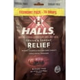 Halls ECONOMY PACK Black Cherry Cough & Throat Relief SUGAR FREE 70