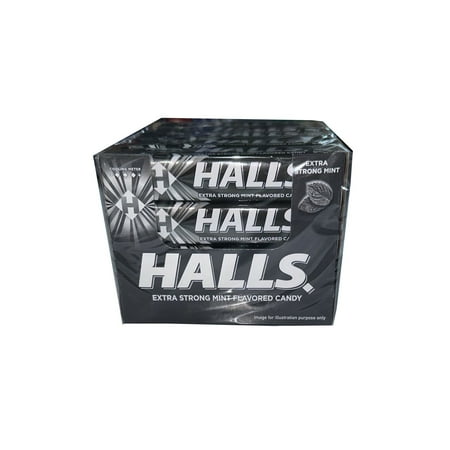 Halls Extra Strong Mint Flavor Candy 20 Stick 34g