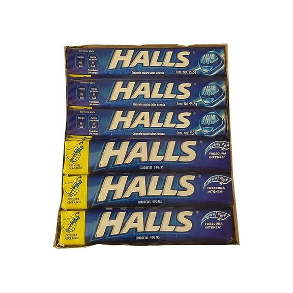 Halls Mint Menta Flavor (12 pack) Original Classic Edition version mexicana