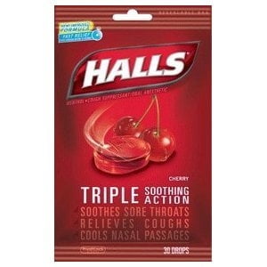 Halls Cherry - Bag 40 Drops Each ( 1 In A Pack )