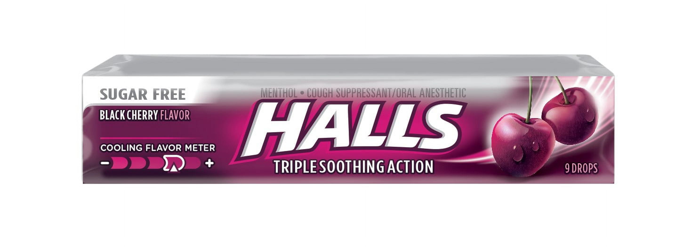 Halls Sugar Free Cough Drops, Black Cherry, 9 Ct (Box of 20)