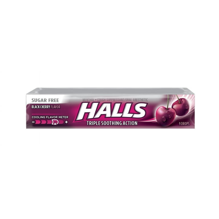 Halls Cough Drops Black