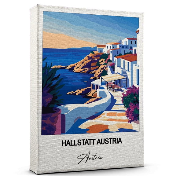 Hallstatt Austria Travel Wall Canvas Elegant and Cultural Art Print Austria Canvas Print Ideal Gift for Travel Lovers