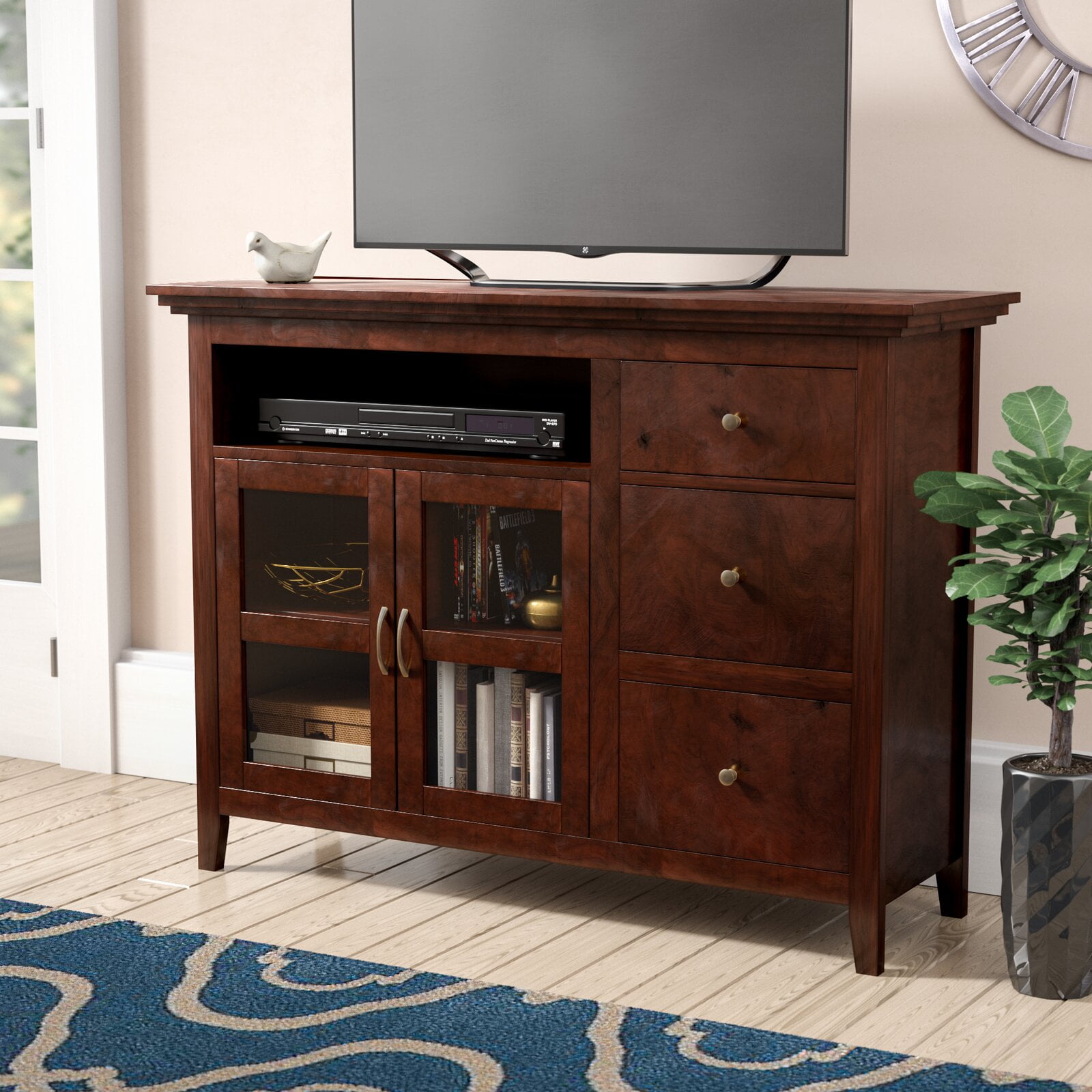 Hallstead Solid Wood TV Stand for TVs up to 55", Number of 2