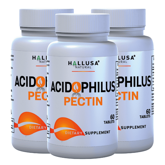 Hallusa Natural - Acidophilus Capsules - Lactobacillus Acidophilus - Probiotics for Men - Probiotics for Women - Vegan, Non-GMO - 180 Tablets