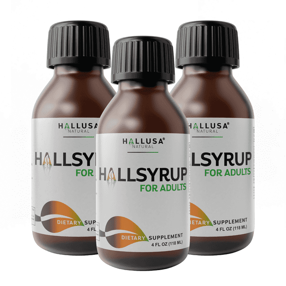 Hallusa Natural - HallSyrup 12 Oz - Turmeric Extract with 95% Curcuminoids - Ginger Extract, Raw Honey & Aloe Vera - Cold and Flu - Sore Throat