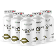 Hallusa Natural Olive Leaf Extract 1000mg, 300 Capsules. Heart Health and Immune Support Supplement, 6% Oleuropein, Fatigue, Antioxidant & Digestive Support