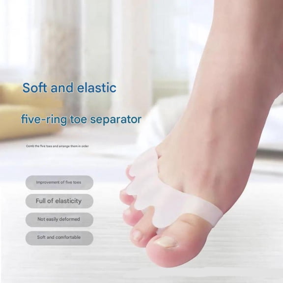 Hallux Valgus Correction Silicone Toe Spreader 5 Toe Separator 1 Pair